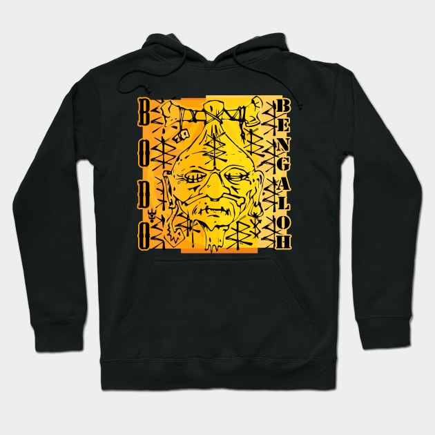 BODO and Bengaloh Tiki Traders Shrunken Head Hoodie by BobbyDoran